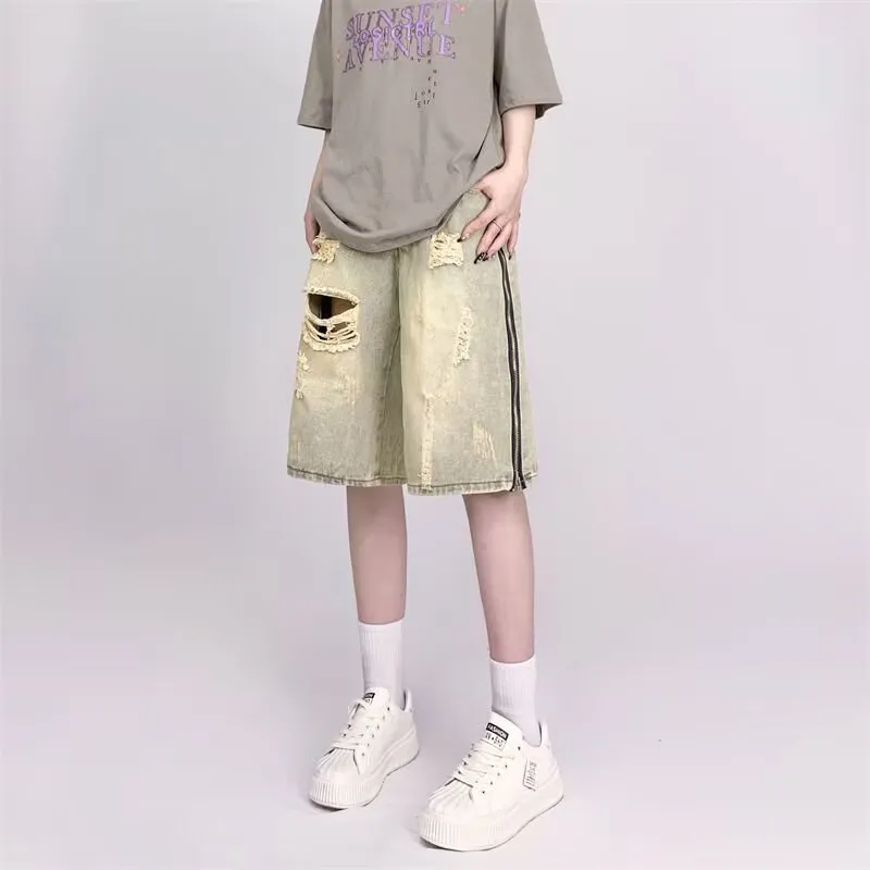 TINA GIA Denim Shorts Unisex Blue-7