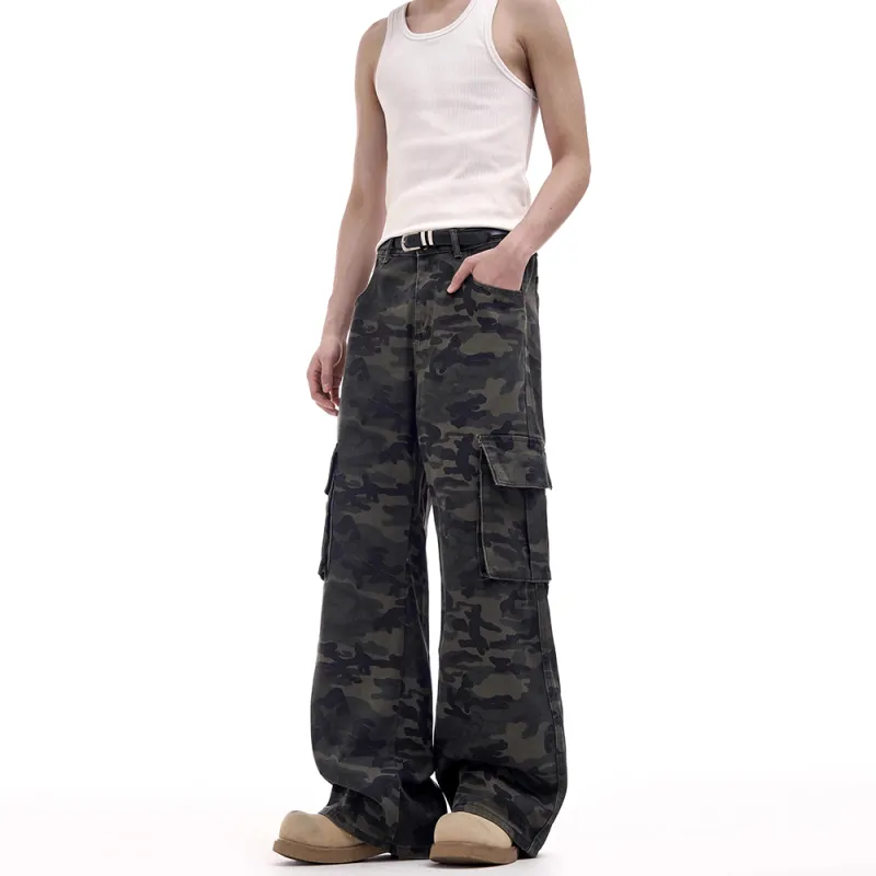 SUNSETMONENT Jeans Unisex Camouflage-3