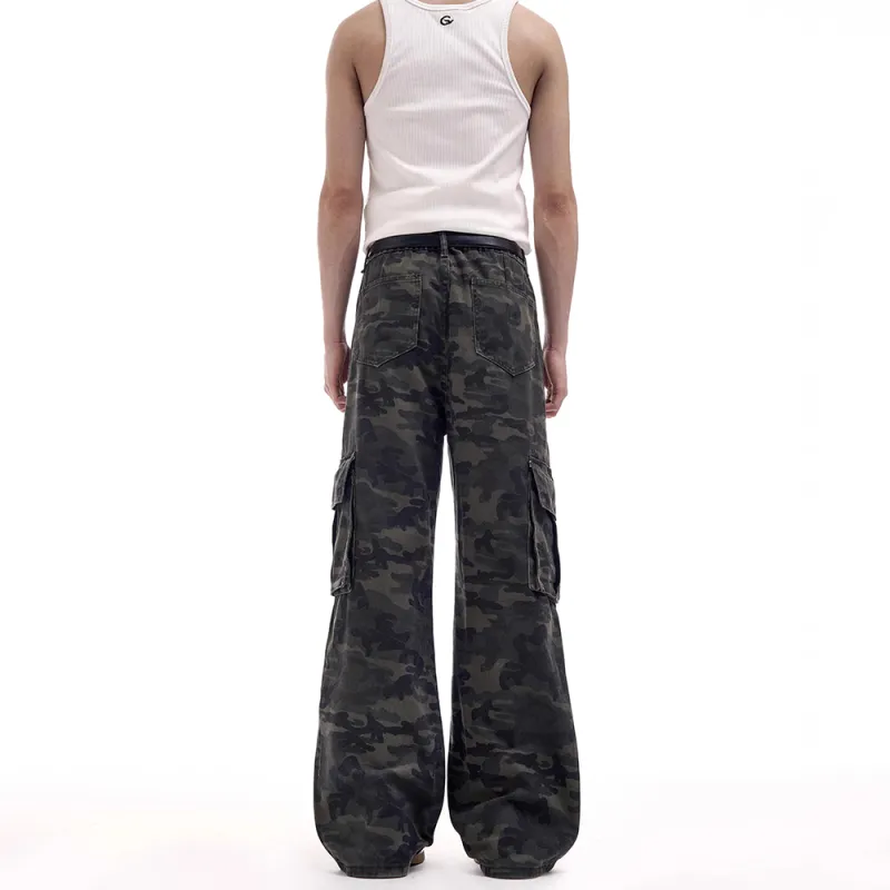 SUNSETMONENT Jeans Unisex Camouflage-4