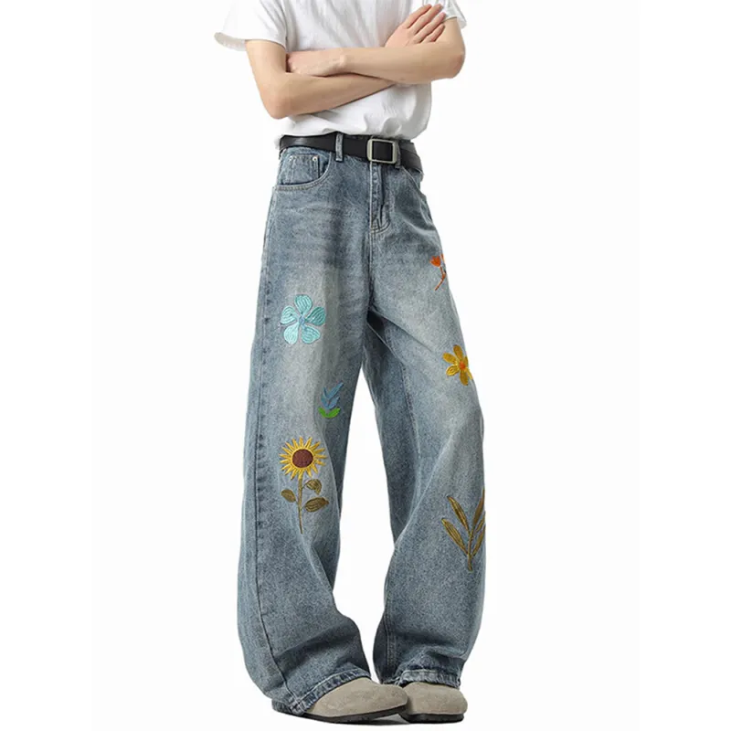 SUNSETMONENT Jeans Unisex Blue-3