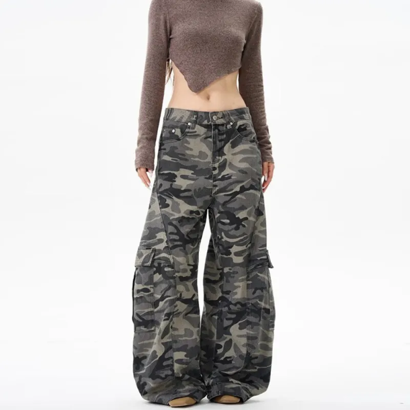 SUNSETMONENT Jeans Unisex Camouflage-2