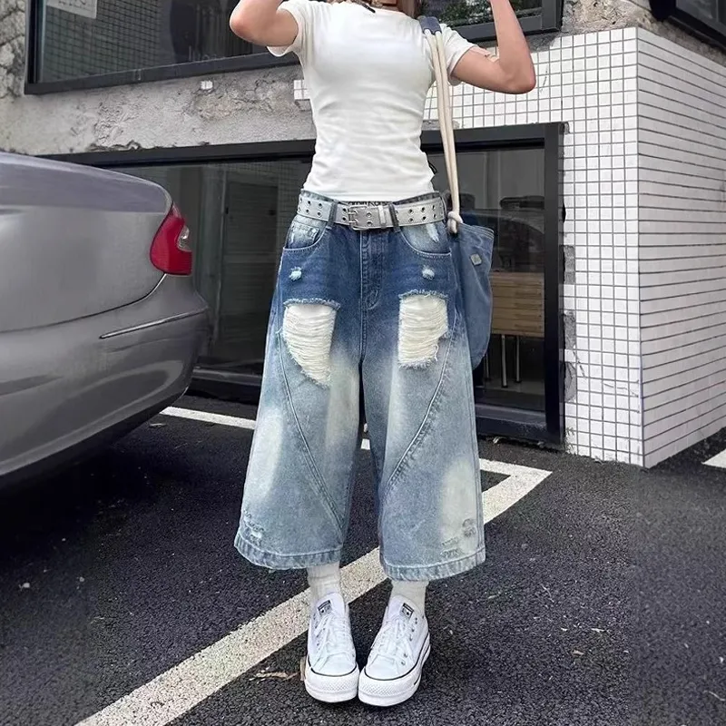SUNSETMONENT Denim Shorts Unisex-2