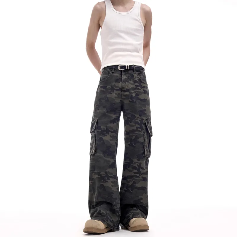SUNSETMONENT Jeans Unisex Camouflage-2