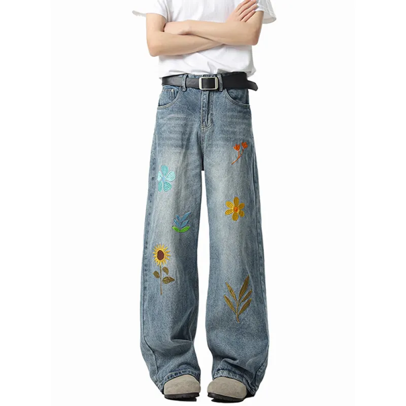 SUNSETMONENT Jeans Unisex Blue-4