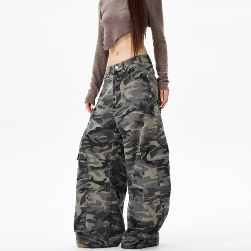 SUNSETMONENT Jeans Unisex Camouflage-3