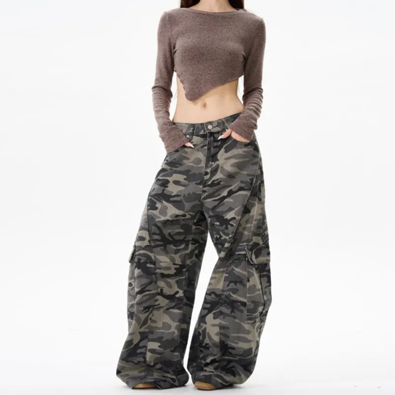 SUNSETMONENT Jeans Unisex Camouflage-1