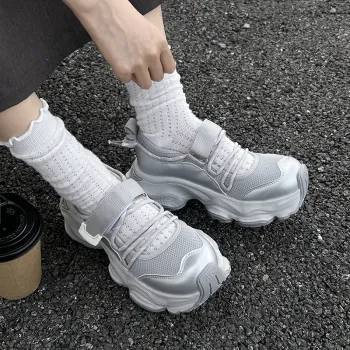 Craftsman Gang Breathable Lightweight Height Increasing Low Top Chunky Sneakers Women's