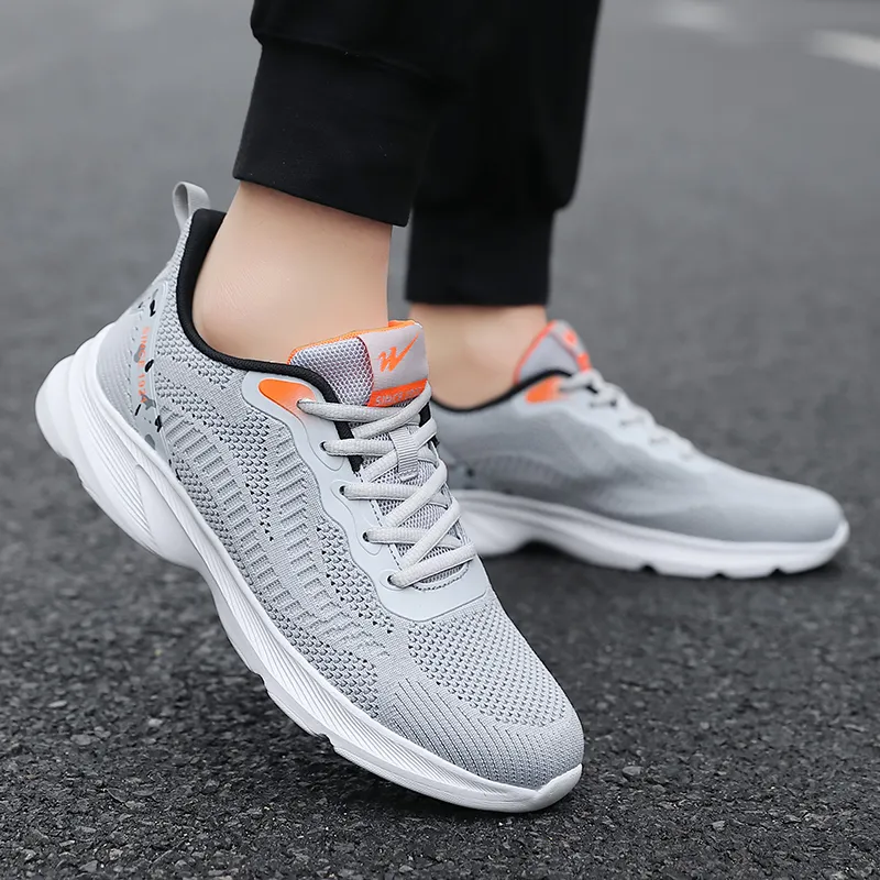 Binary Shock Absorbers Slip Resistant, Abrasion Resistant, Breathable Low Top Running Shoes Men's-4