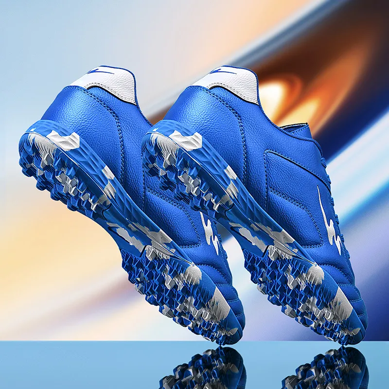 Binary TF Turf Cushioning Abrasion Resistant Lightweight Soccer Shoes Unisex Royal Blue/White-2