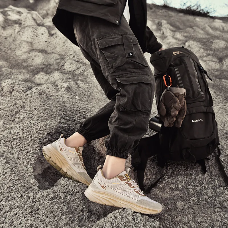 Binary Cushioning Height Increasing Support Lightweight Breathable Slip Resistant Low Top Outdoor Shoes Men's Sand-6