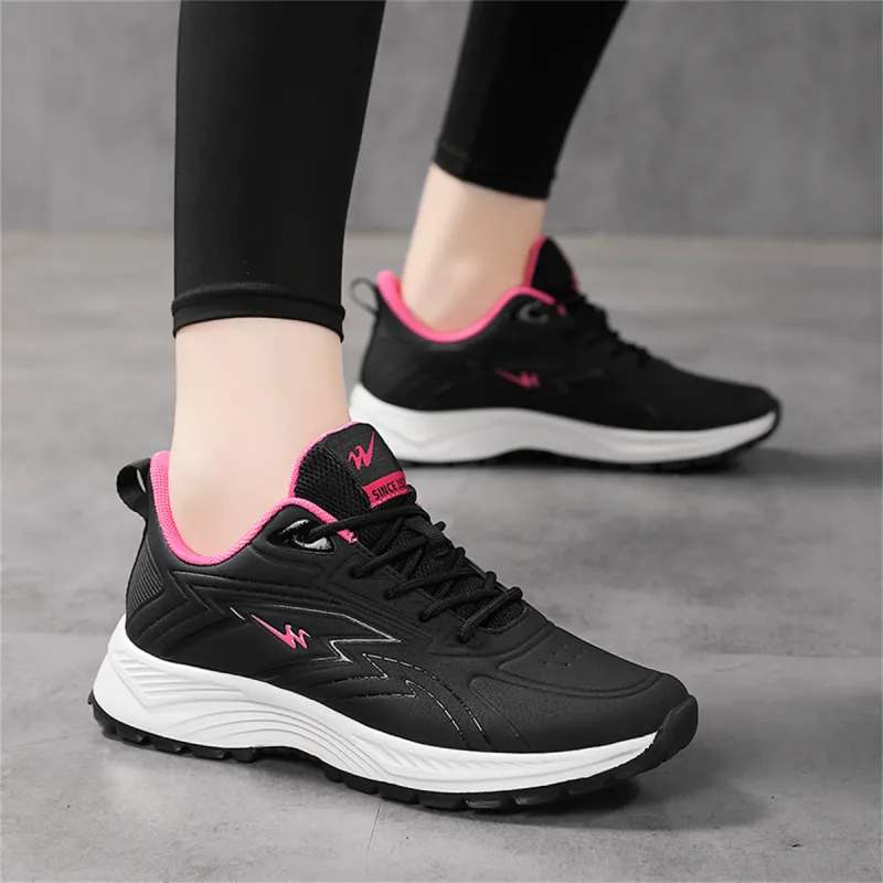 Binary Low Top Casual Shoes Women's Black Rose Red-7