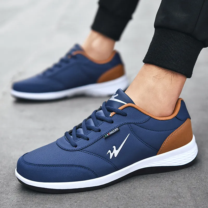 Binary Low Top Skateboard Shoes Men's Dark Blue-2