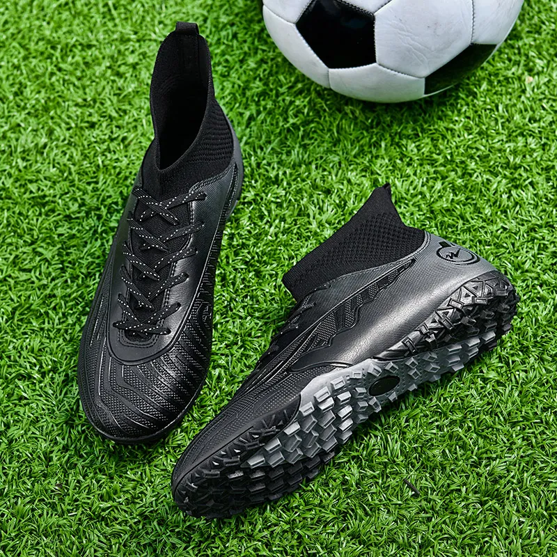 Binary TF Turf Cushioning Abrasion Resistant Lightweight Soccer Shoes Unisex Black-4