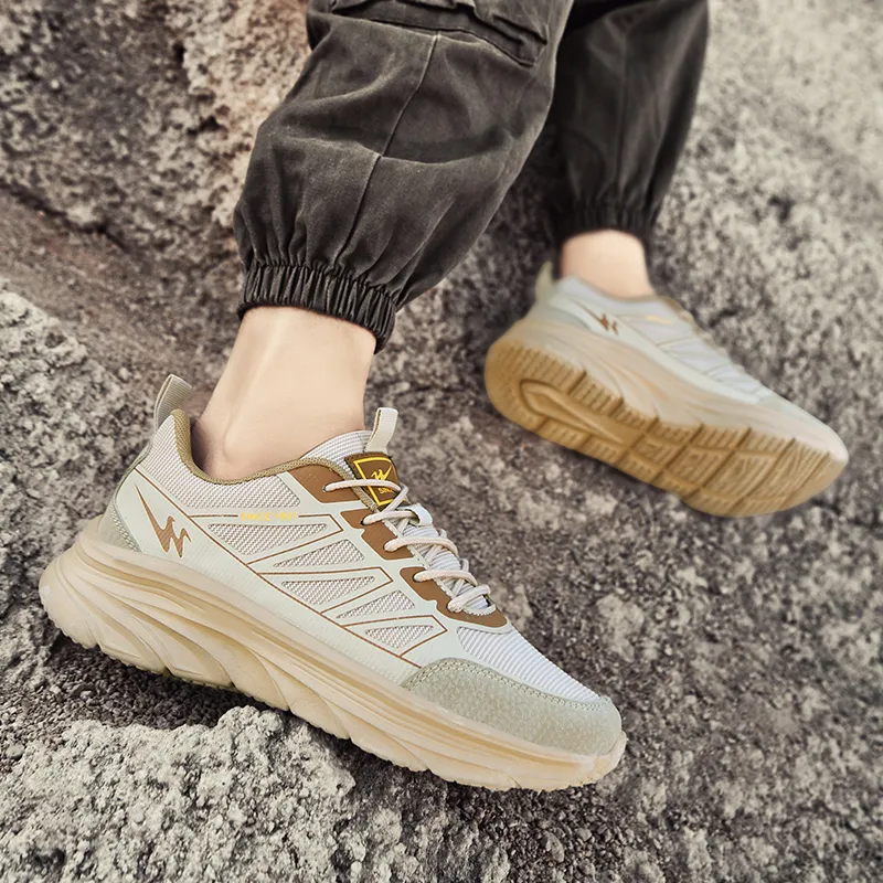 Binary Cushioning Height Increasing Support Lightweight Breathable Slip Resistant Low Top Outdoor Shoes Men's Sand-11