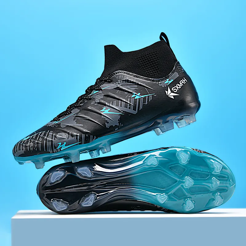 Binary FG Rubber Long Studs Cushioning Coverage Abrasion Resistant Lightweight Slip Resistant Soccer Shoes Unisex-15