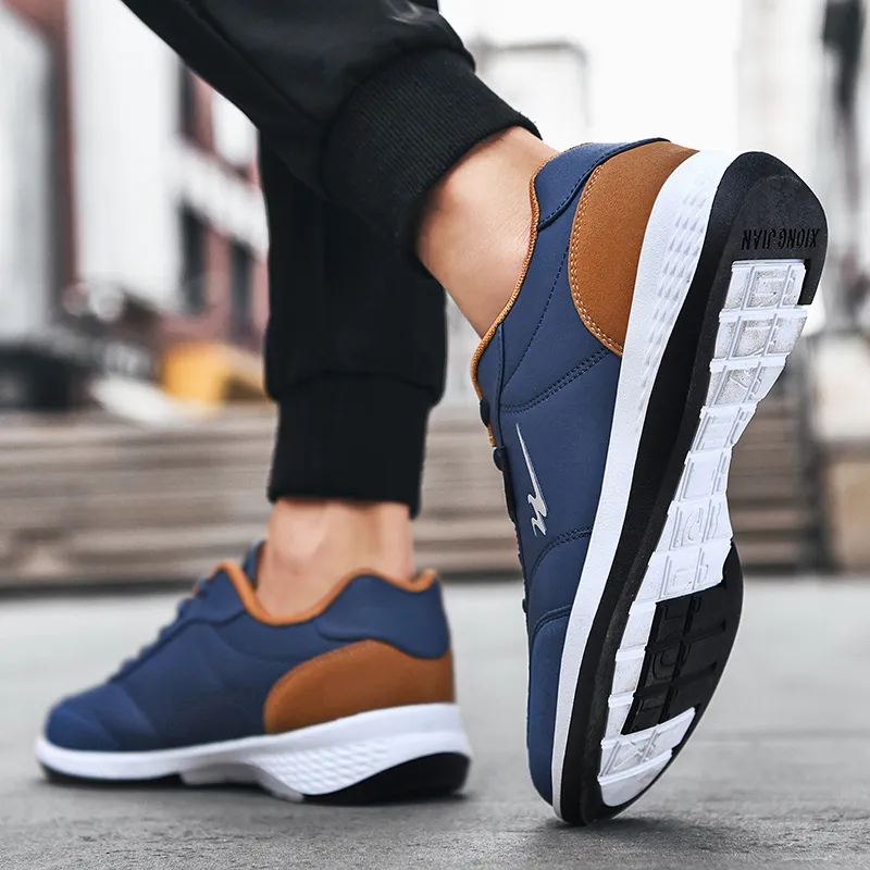 Binary Low Top Skateboard Shoes Men's Dark Blue-6
