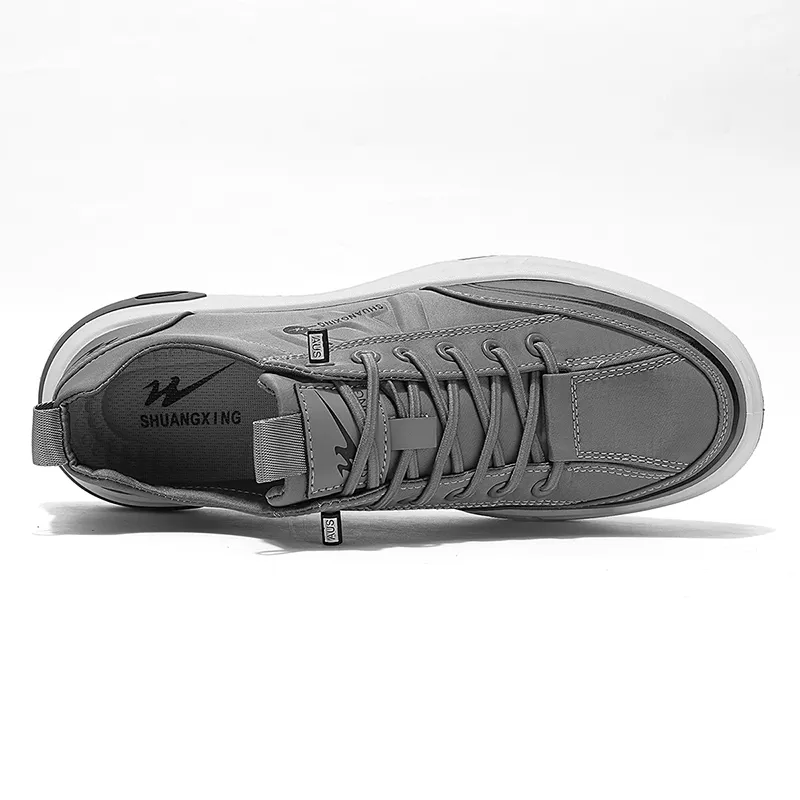 Binary Abrasion Resistant Low Top Skateboard Shoes Men's Gray-6