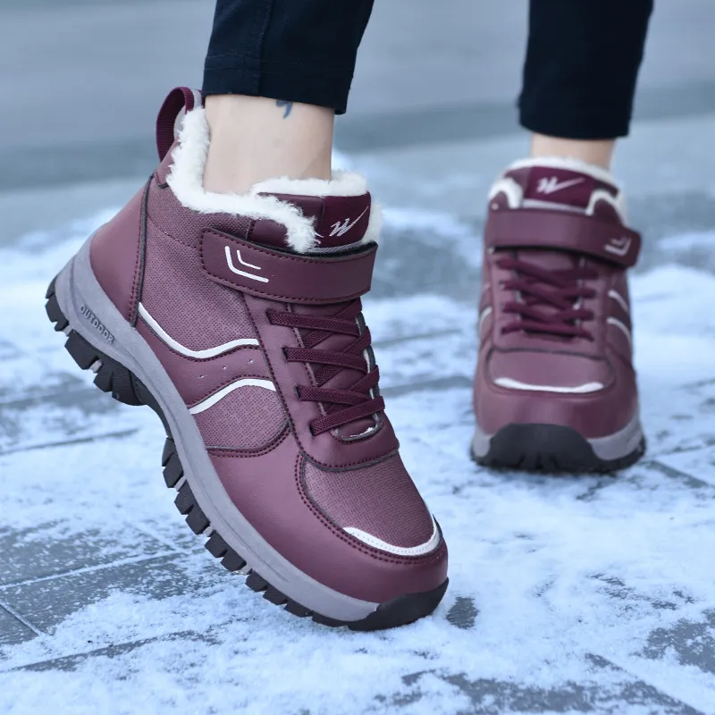 Binary Slip Resistant, Abrasion Resistant, Height Adjustable, Thermal High Top Casual Shoes Women's-9