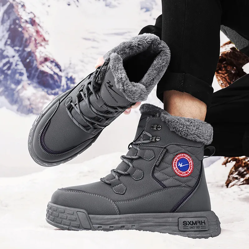 Binary Knee High Martin Boot Platform Men's Gray-6