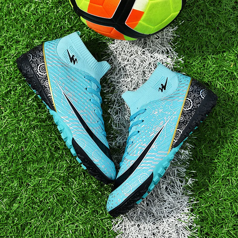 Binary TF Turf Cushioning Lightweight Soccer Shoes Unisex Aqua-3