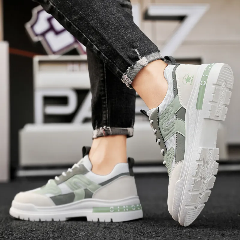 Binary Ankle Boots Low Top Men's White Green-10