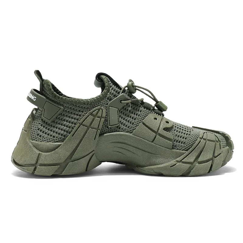Binary Abrasion Resistant Slip Resistant Low Top Casual Shoes Men's Green-6