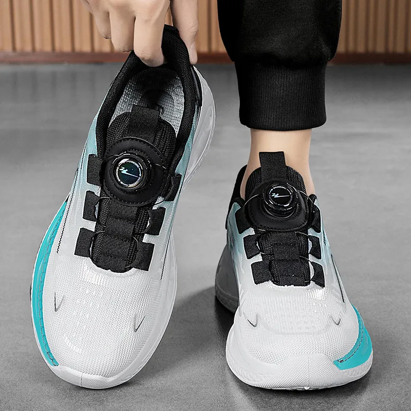 Binary Low Top Running Shoes Men's White Moon-8