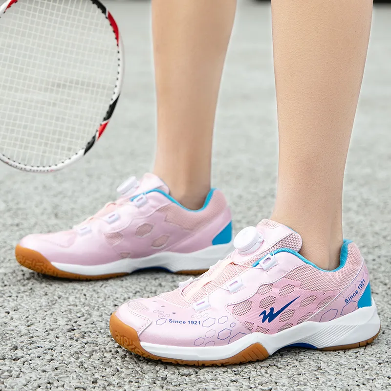Binary Breathable And Lightweight Low Top Badminton Shoes Unisex Pink-9