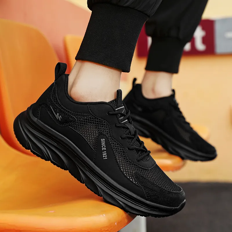 Binary Cushioning Rebound Lightweight Breathable Slip Resistant Low Top Running Shoes Men's-5