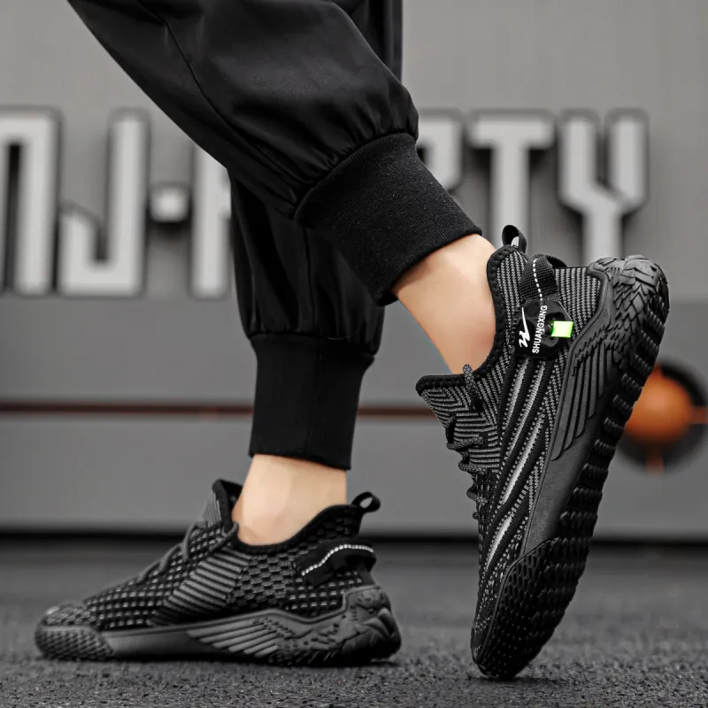 Binary Low Top Running Shoes Men's Black-7