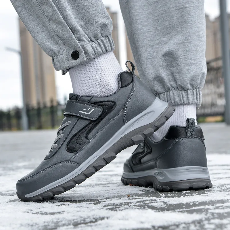 Binary Slip Resistant, Abrasion Resistant, Height Adjustable, Thermal High Top Casual Shoes Men's Dark Gray-8