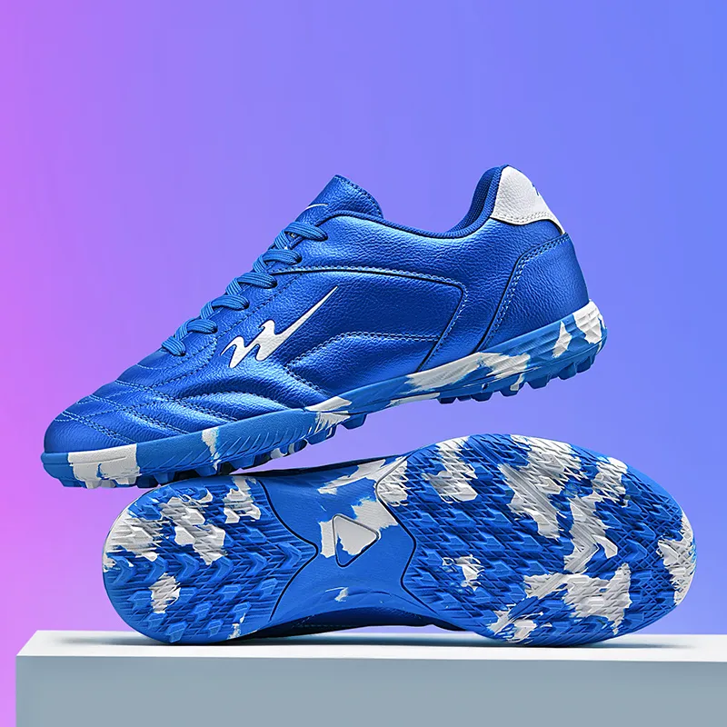 Binary TF Turf Cushioning Abrasion Resistant Lightweight Soccer Shoes Unisex Royal Blue/White-3