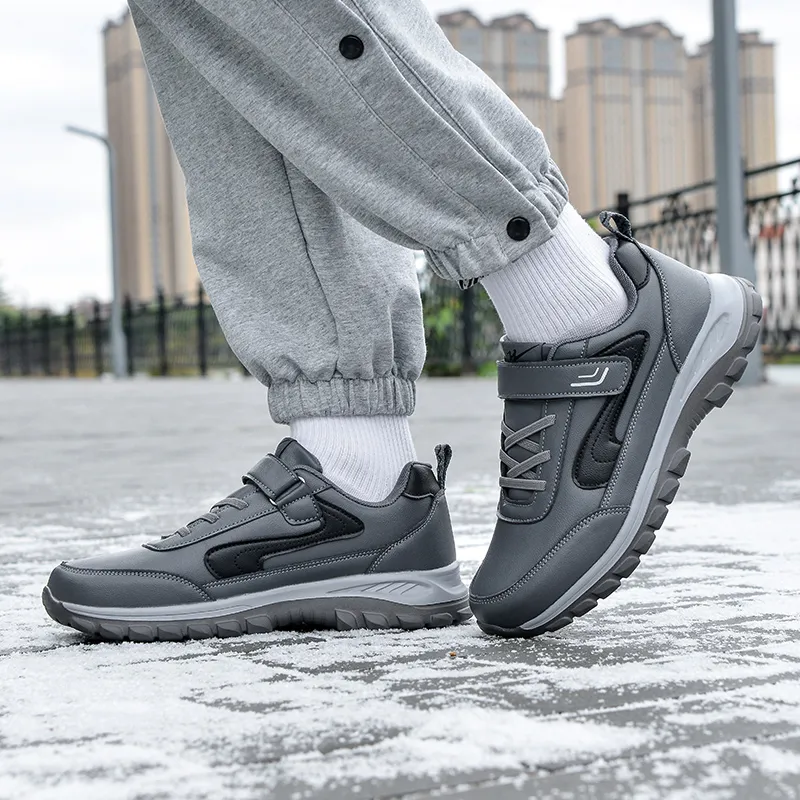 Binary Slip Resistant, Abrasion Resistant, Height Adjustable, Thermal High Top Casual Shoes Men's Dark Gray-9