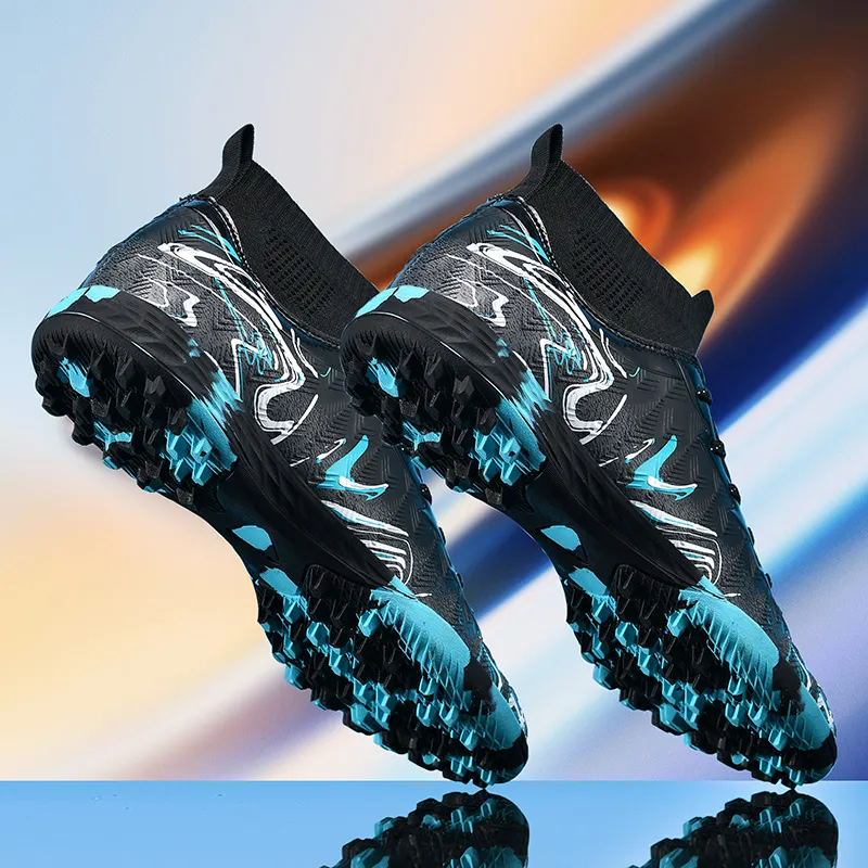 Binary TF Turf Abrasion Resistant Lightweight Slip Resistant Soccer Shoes Unisex Black Moon White-2