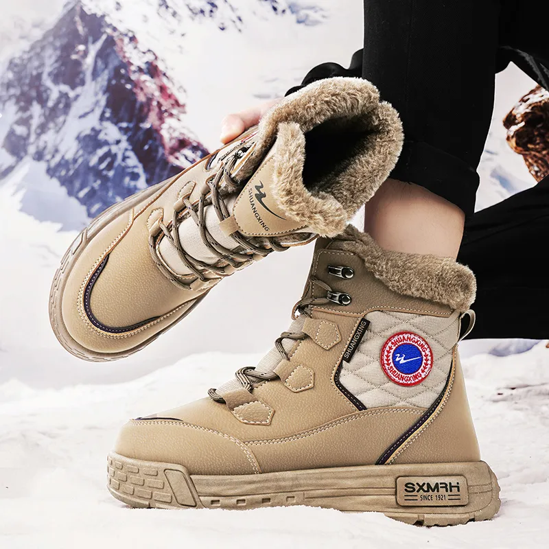 Binary Warm Wear Resistant Height Increasing Short Martin Boot Men's Khaki-6