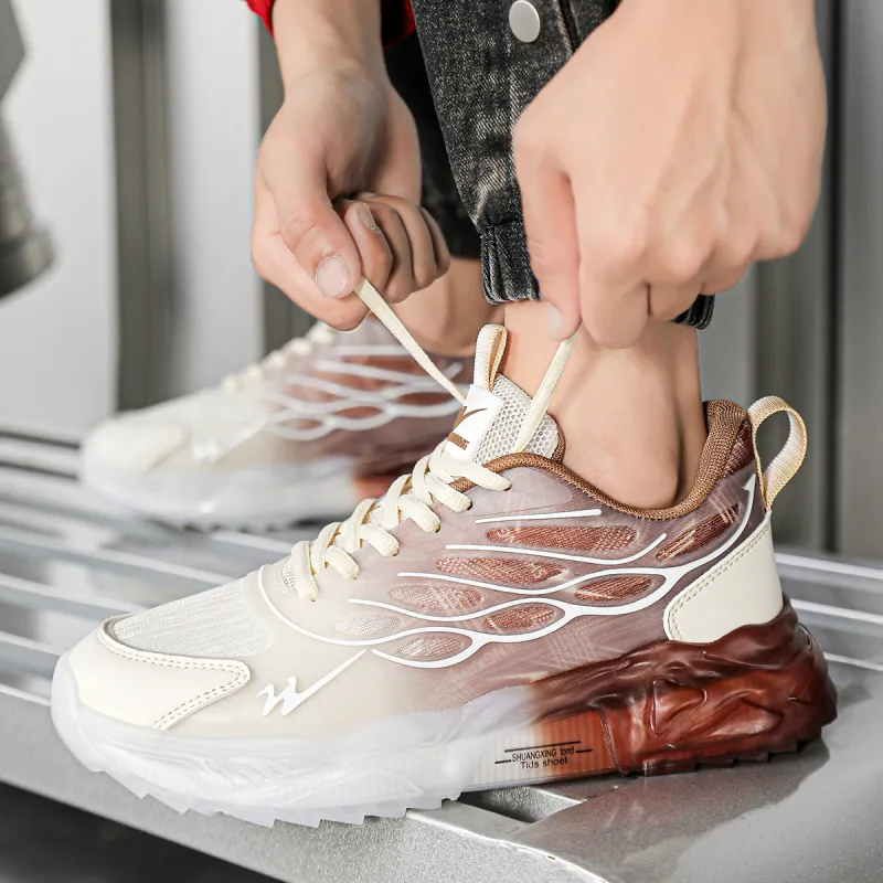 Binary Chunky Sneakers Men Low Top Beige-5
