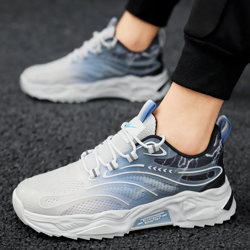 Binary Low Top Casual Shoes Men's Sky Blue-7