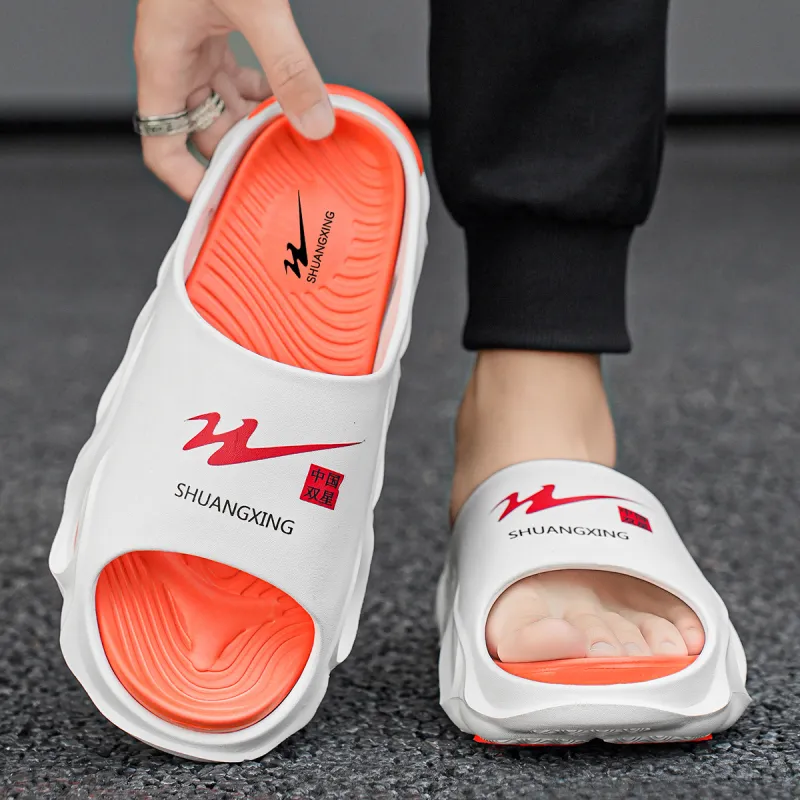 Binary Slide Slippers Men Black-6