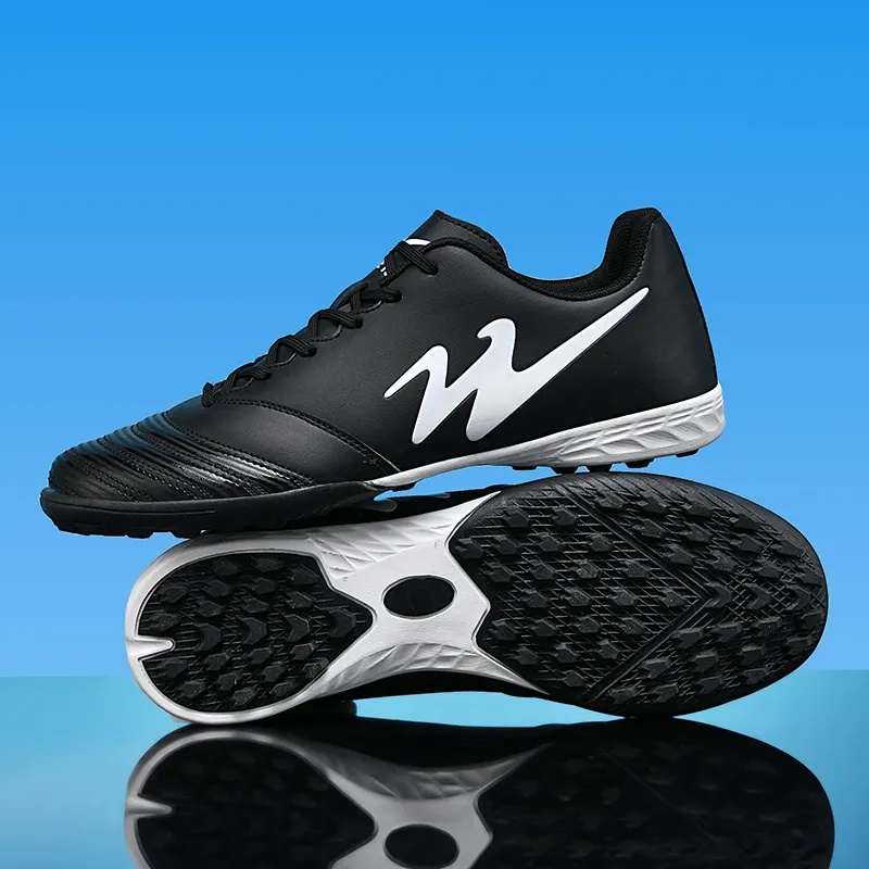 Binary TF Turf Cushioning Abrasion Resistant Lightweight Soccer Shoes Unisex Black-2