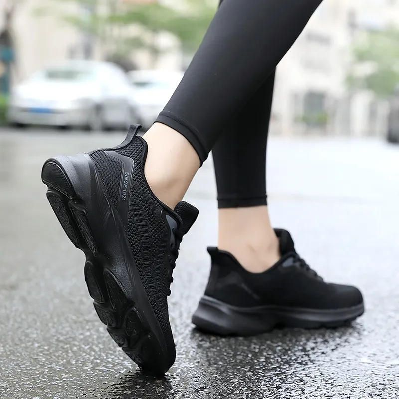 Binary Low Top Running Shoes Women's All Black-5