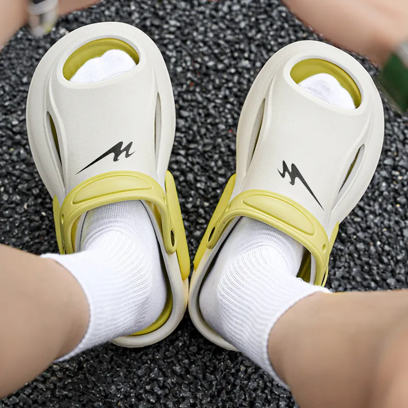 Binary EVA Cut Out Quick Dry Slip Resistant Slide Slippers Unisex-19