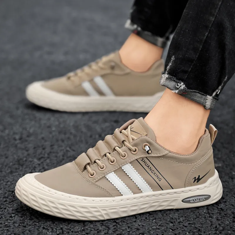 Binary Skateboard Shoes Men Low Top Beige-5