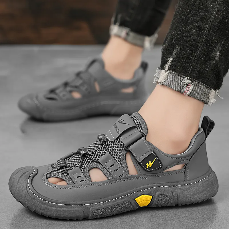 Binary Slip Resistant, Abrasion Resistant, Waterproof, And Breathable Lightweight Low Top Casual Shoes Men's Gray-10