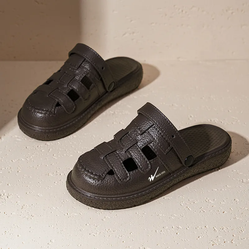 Binary EVA Quick Dry Closed Toe Slippers Women's Brown-4