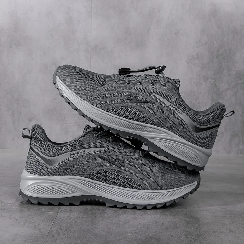 Binary Shock Absorbing, Non Slip, Wear Resistant, Breathable And Lightweight Low Top Casual Shoes Men's Dark Gray-4