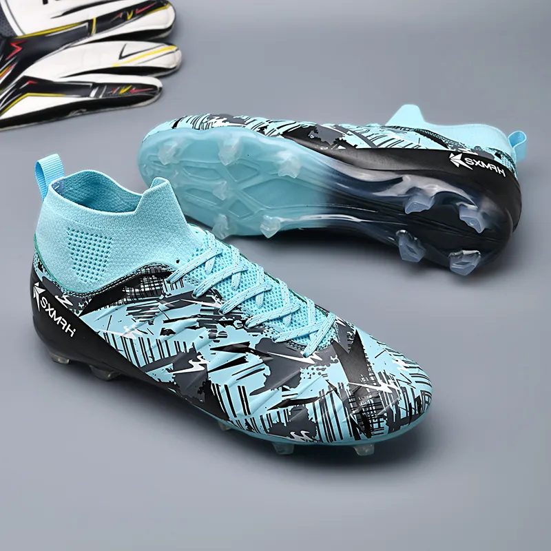 Binary FG Rubber Long Studs Cushioning Coverage Abrasion Resistant Lightweight Slip Resistant Soccer Shoes Unisex-3