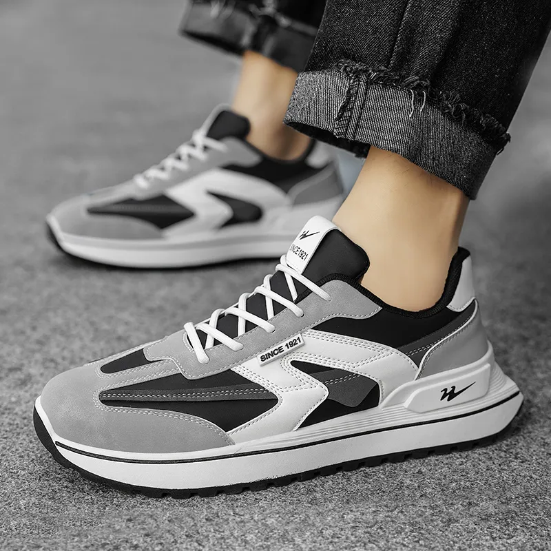 Binary Casual Shoes Men Low Top Dark Blue/Gray-11