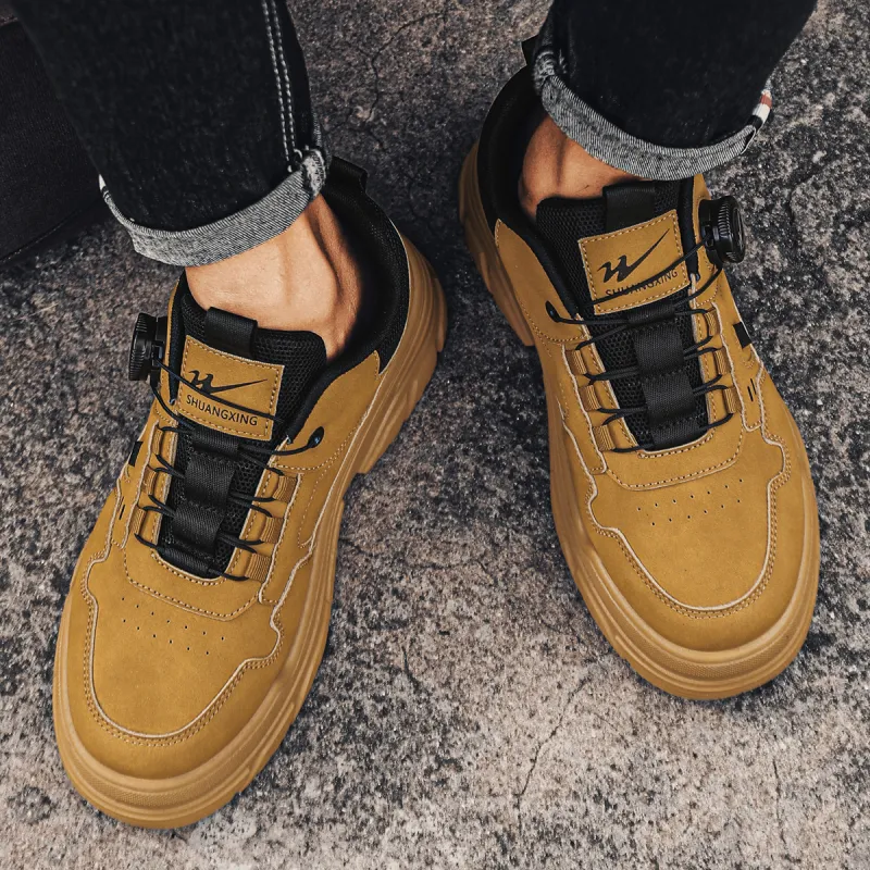 Binary Ankle Boots Low Top Men's Khaki-6