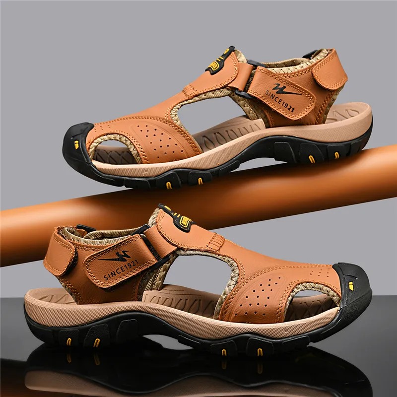 Binary Slip Resistant, Breathable, Lightweight River Trekking Shoes Men's Brown-4