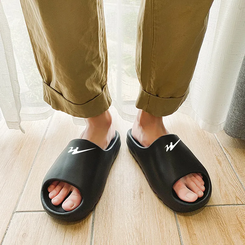 Binary EVA Quick Dry Slip Resistant Slide Slippers Unisex Black-3